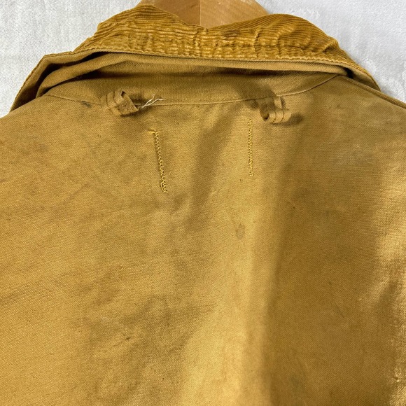 Brush Master Duck Hunting Coat Tan Custom Made Water Repelllent Corduroy Collar - Picture 12 of 14